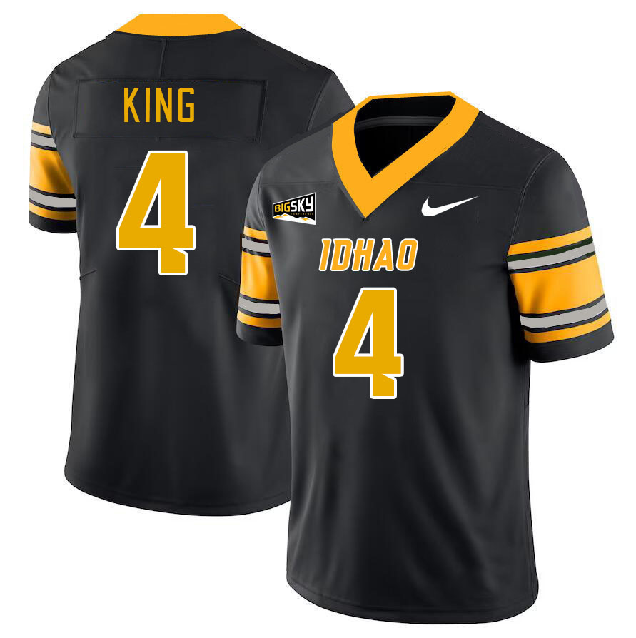 Men-Youth #4 Isiah King Idaho Vandals 2023 College Football Jerseys Stitched-Black